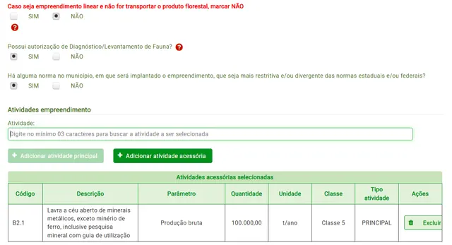 Licenciamento Ambiental no Sistema IPE para Mineração em Goiás